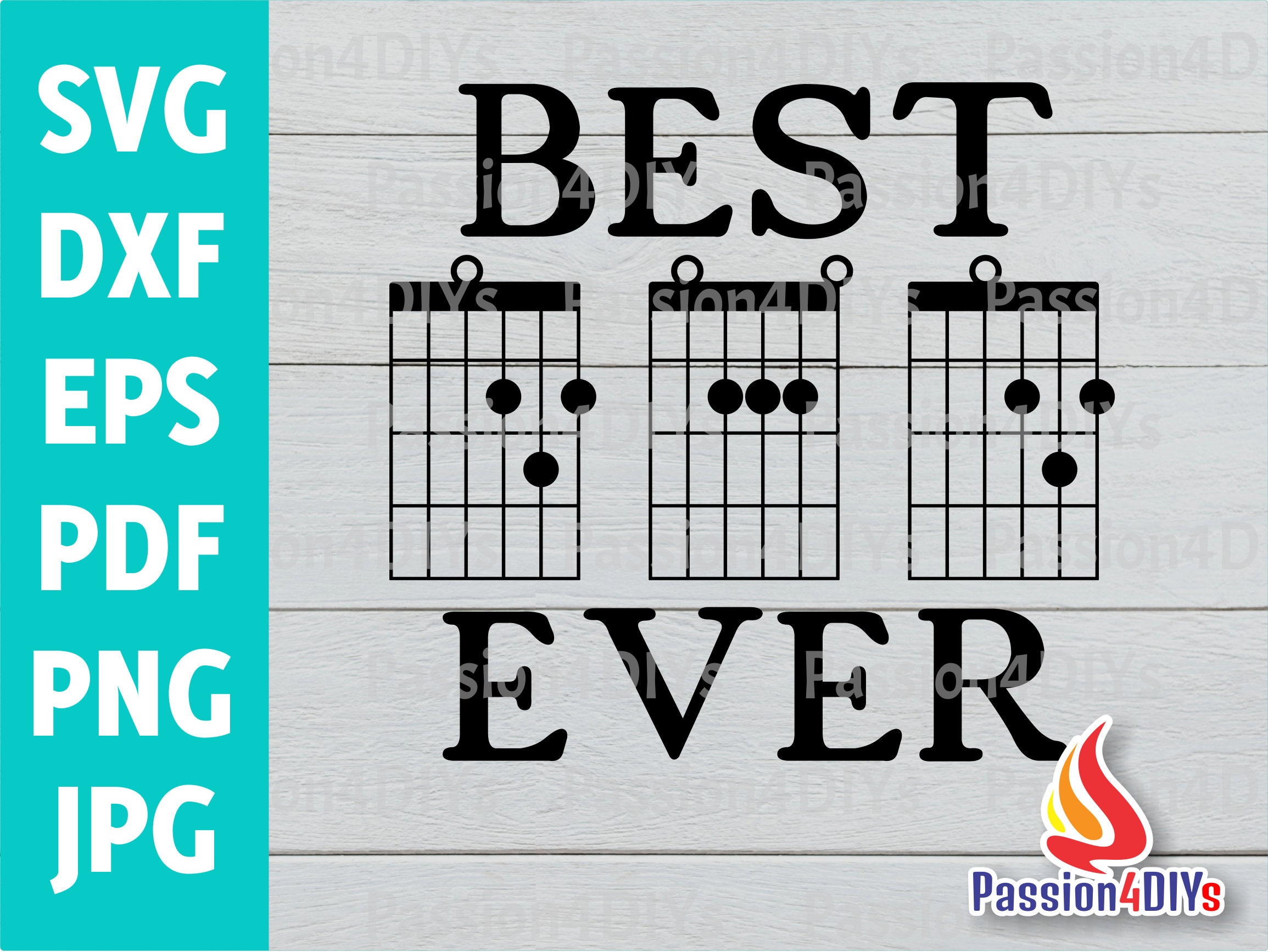 Download Dad Guitar Svg Dad Svg Fathers Day Shirt design Best Dad | Etsy