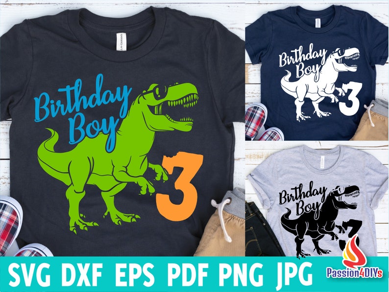 Download Dinosaur Birthday Boy Svg Kids Three Rex Svg Rawr I am 3 ...