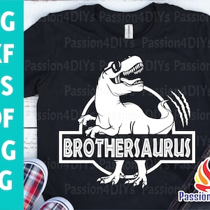 Brothersaurus svg / Brother Saurus T-rex Dinosaurier / Jurasskicked Shirt / Familie Saurus svg / Schneidedateien/ Cricut-Silhouette Png, Pdf, Eps