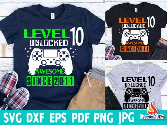 Download Level 10 Unlocked Svg 10th Birthday Boy Gamer 10 Years Old Gamer T Shirt Video Game Controller Joystick Kid Design Svg Cut File For Cricut Art Collectibles Digital Prints 330 Co Il