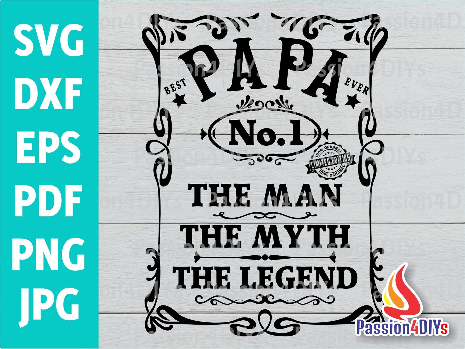 Papa Svg Papa the Man Myth Legend Svg Fathers Day Svg Best - Etsy Ireland