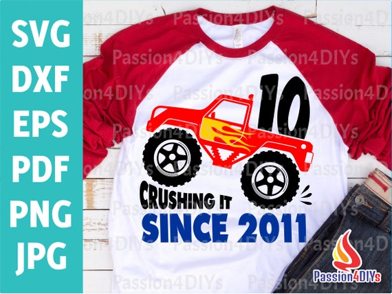 Free Free 141 Monster Truck Birthday Shirt Svg SVG PNG EPS DXF File