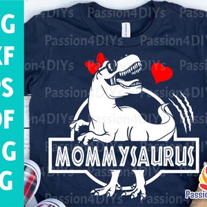 Mami Saurus svg, Mama saurus svg, T-rex Dinosaur svg, Jurasskicked Family Saurus svg, Archivos de corte Cricut - Silueta - Descarga instantánea