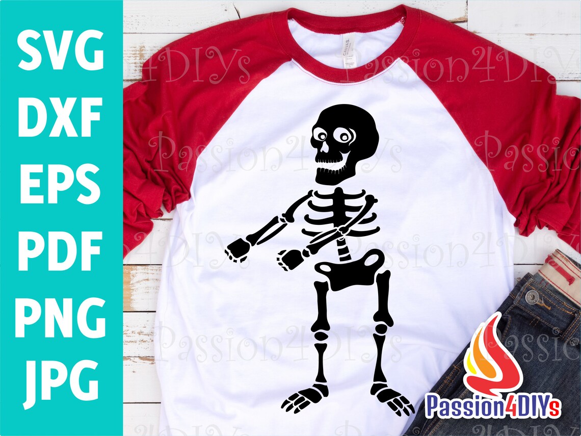 Flossing Skeleton svg Funny Halloween svg Dabbing Halloween | Etsy