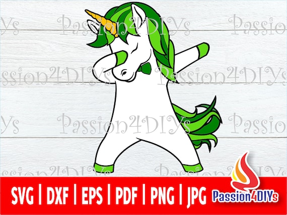Download St Patrick S Day Dabbing Unicorn Svg Dxf Cut File For Etsy
