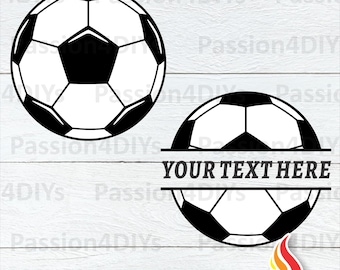 Soccer Ball SVG cutting file, Split Soccer Ball SVG, Soccer Ball Clipart, Sports Football Cricut svg, Silhouette png, Vector soccer Ball