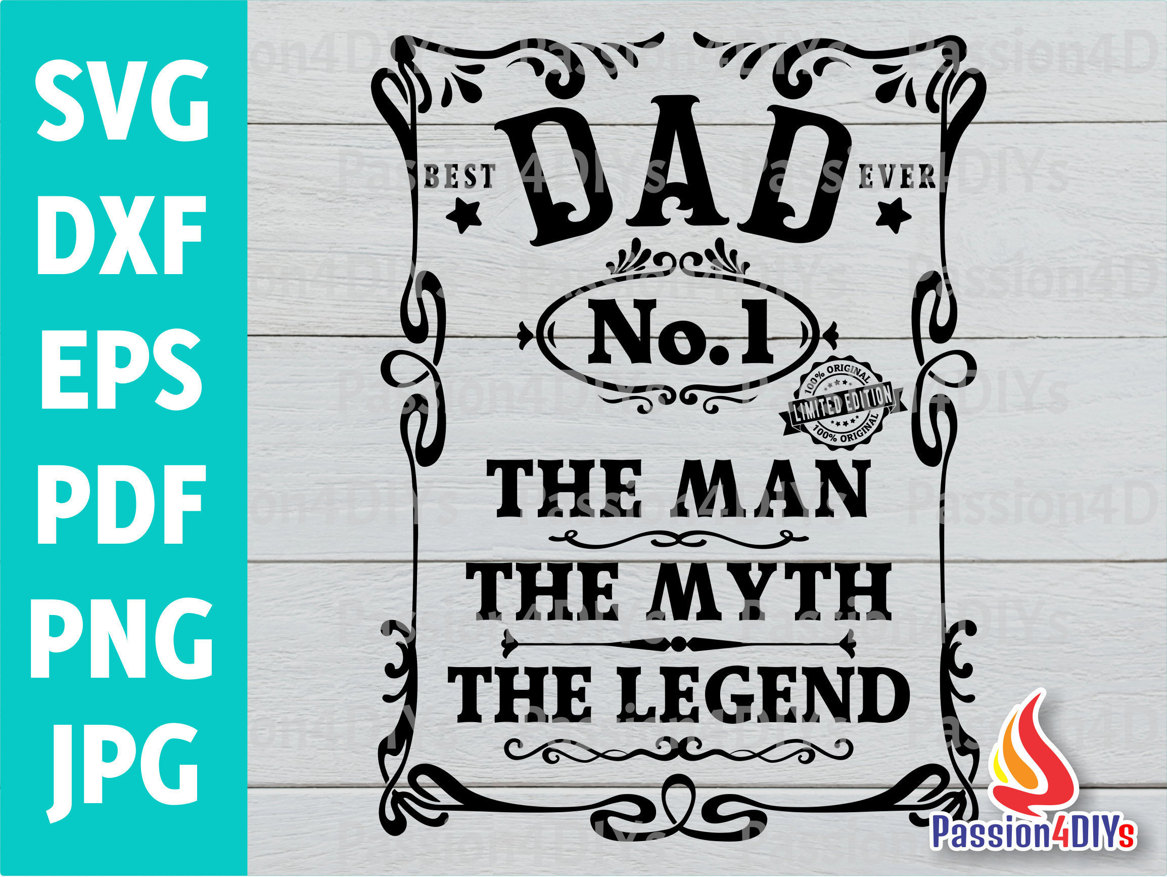 Download Fathers Day Svg Dad The Man The Myth The Legend Svg Dad Svg Etsy
