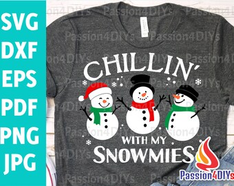 Relajándome con mis muñecos de nieve Svg, Svg navideño para niños, diseño de camiseta de invierno para niño, Svg de muñeco de nieve, Svg de vacaciones para niño, archivos Svg lindos de nieve para Cricut Png