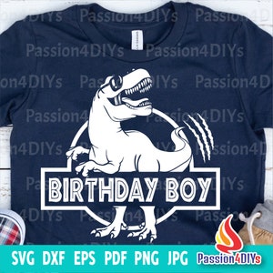 Dinosaur Birthday Boy Svg, Kids Dinosaur Birthday Shirt T-rex Design Boy Svg, Birthday Saurus Svg, Eps, Png, Pdf Cricut, Silhouette