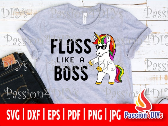 Flossing unicorn svg Floss like a Boss svg Unicorn Dabbing | Etsy