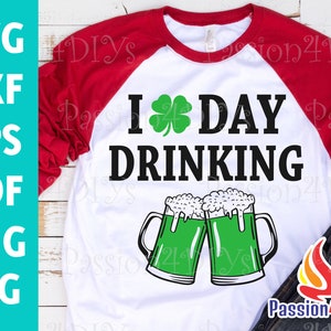 Eu amo o dia bebendo Svg, camiseta do dia de São Patrício, cale a boca fígado você está bem Svg, trevo e cerveja svg - arquivos Cricut Silhouette Png, Eps, Jpg