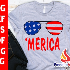 Svg de Estados Unidos, Svg del 4 de julio, Svg patriótico, Svg de gafas de sol, Svg de Estados Unidos, Diseño de camiseta con gafas de sol. Archivos listos para cortar para Cricut y Silhouette