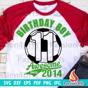 Fußball 11. Geburtstag Esel, Fußball-Geburtstagskind 11, Sport-Geburtstags-Party-Shirt-Design, Fußball, Fußball, Silhouette Cricut