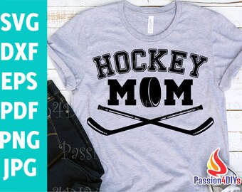 Hockey svg, Hockey Mom svg, Love Hockey svg, Field Hockey Mom T-shirt, Cutting files for Silhouette Cameo – Cricut. Dxf, Jpg, Pdf, Eps files