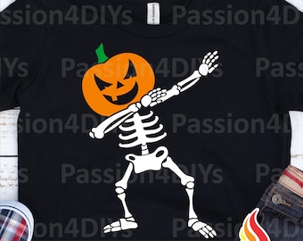 Tamponner citrouille squelette svg, svg Halloween tamponnant squelette, citrouille visage Clipart pour Cricut et Silhouette. Chemise d'Halloween pour les garçons Svg