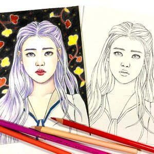 Blackpink Paginas Para Colorear 12 Dibujos Realistas Etsy