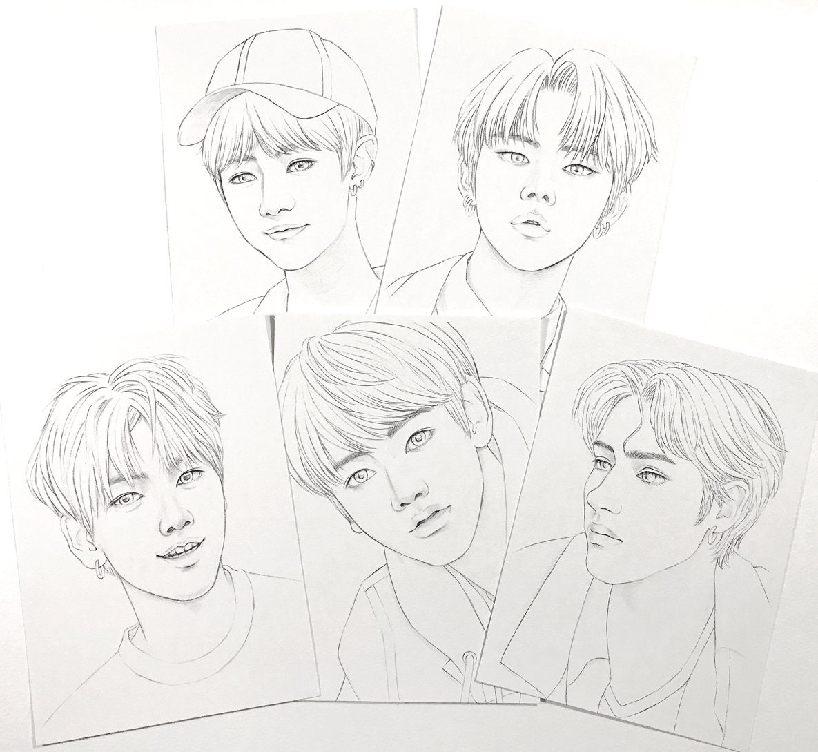 TXT Coloring Pages 10 TXT Realistic Drawings on Heavy Weight - Etsy Ireland