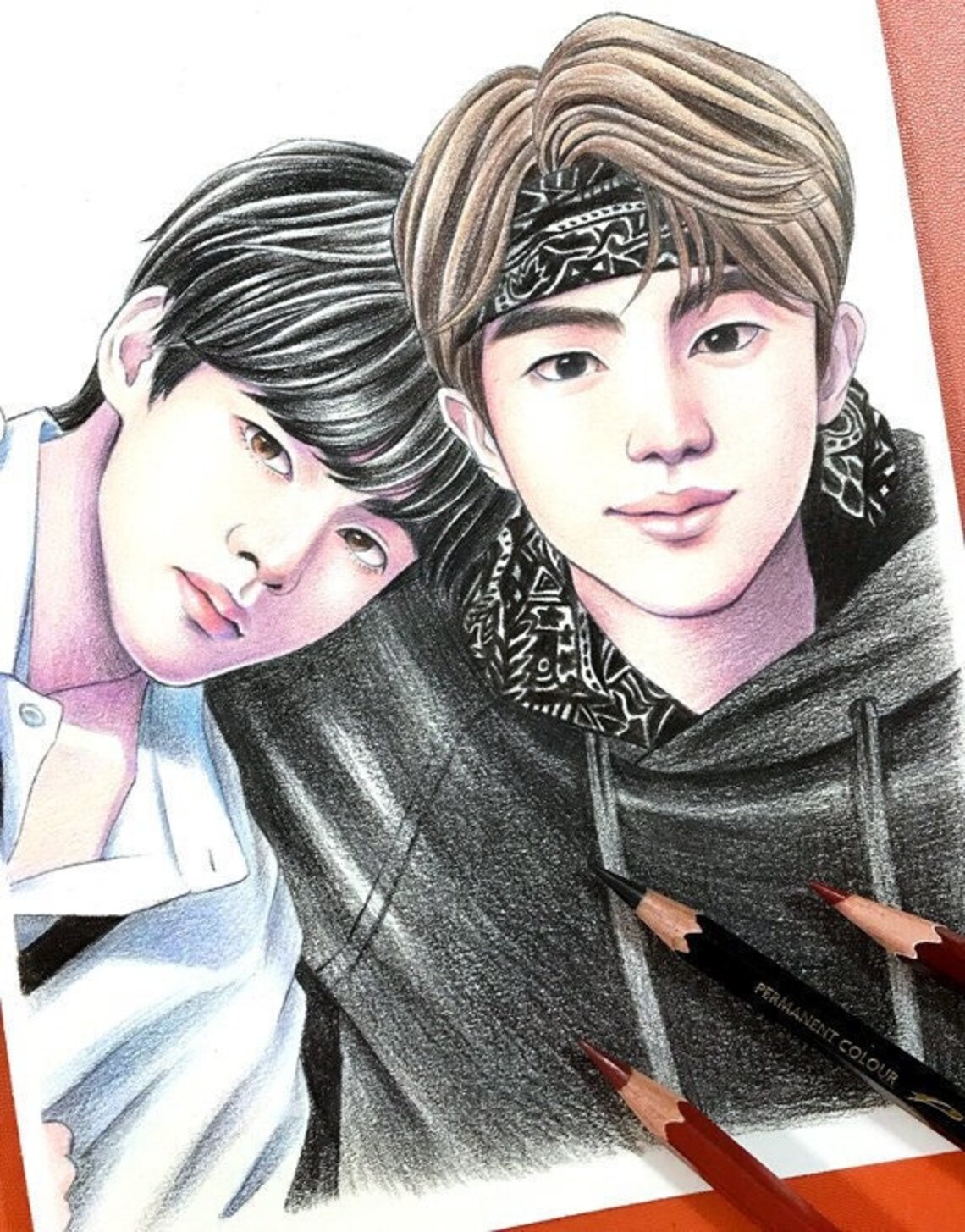 BTS Coloring Pages 7 BTS Realistic Drawings on Heavy Weight - Etsy ...
