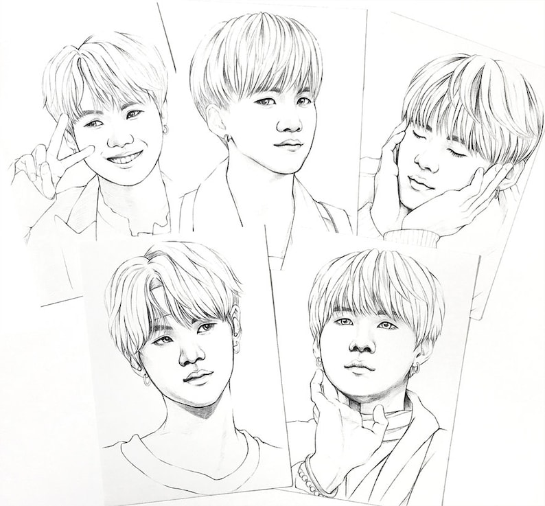 Bts Suga Pages Coloring Pages
