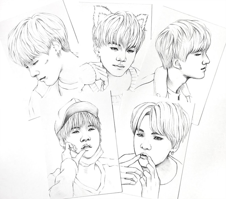 Bts Suga Pages Coloring Pages