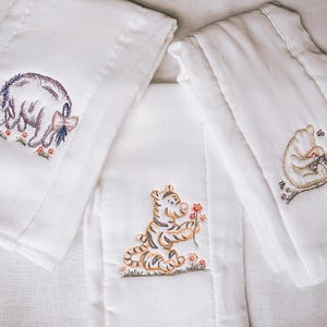 Winnie the Pooh embroidered burp cloths