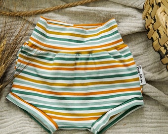 Bummie size 56-116 retro stripes, baby shorts, children's trousers, children's shots, summer trousers