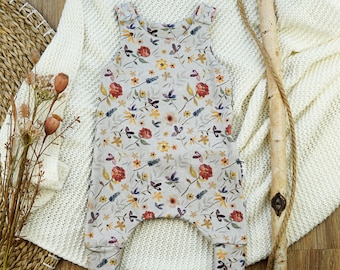 Rompers - Grow like this, harem romper, baby romper, one-piece, romper flowers, romper girls