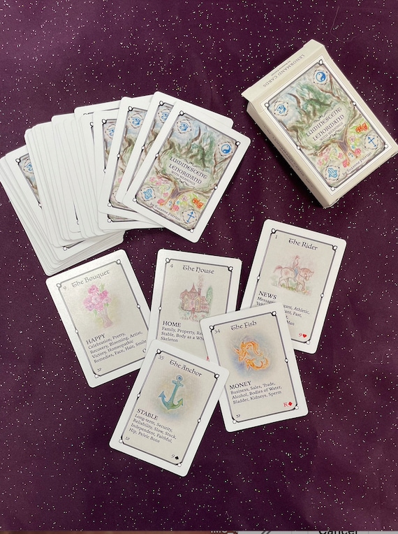 Luminescent Lenormand With Meanings Etsy