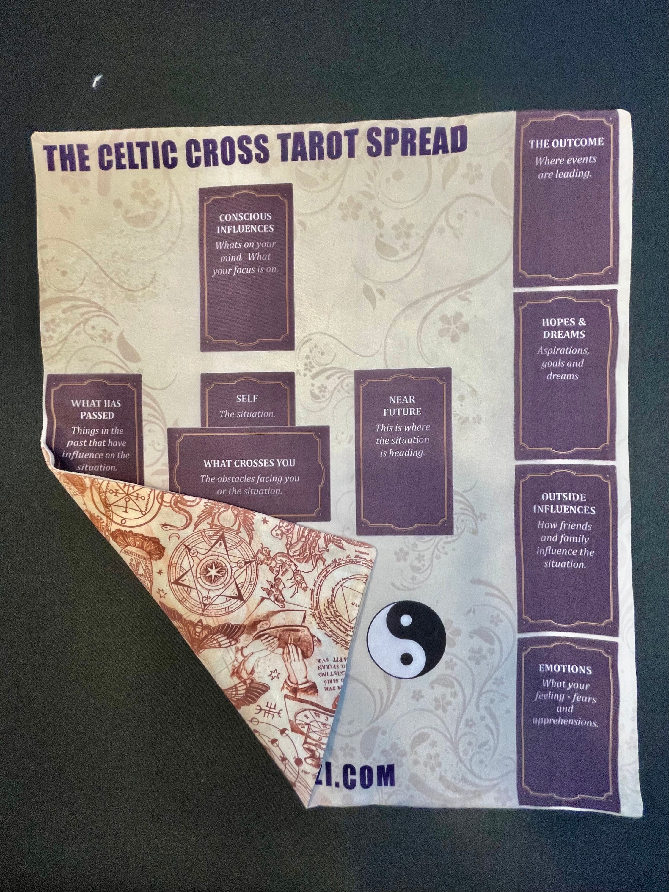 The Celtic Cross Tarot Spread Reading Cloth Etsy
