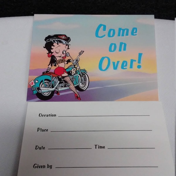 Betty Boop Motorcycle Invitations