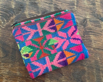 1990s handmade Guatemalan lizard zip pouch