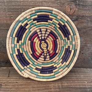 Vintage Woven Wall Basket Boho Style