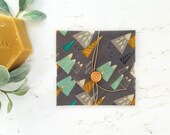 Eco Friendly Sandwich Wrap Beeswax Bag Reusable Lunch Storage Gift for Mountain Lovers - Zero Waste Wax Wrap