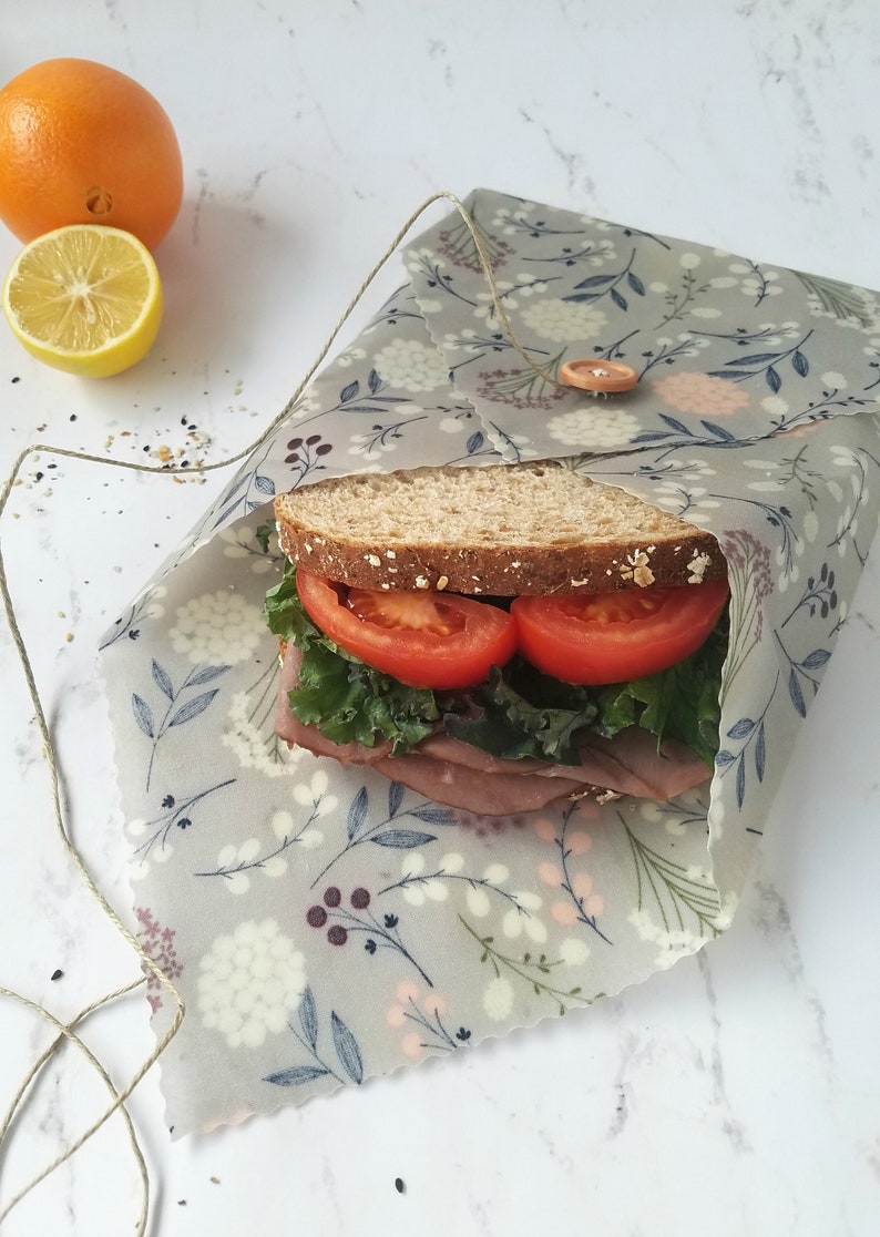 Beeswax Sandwich Wrap Reusable Wax Paper Plastic Free Etsy