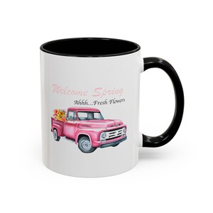 Welcome Spring TRUCK Accent Coffee Mug, 11oz