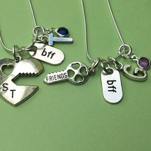 Friendship necklace 2 way friends necklace bff necklaces personalised necklaces key heart necklace set of 2 necklace best friends jewellery