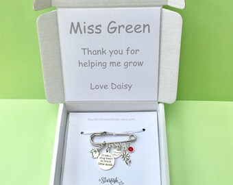Leraar broche leraar gift teacherpin gepersonaliseerde leraar waardering het duurt een groot hart om kleine geesten kinderdagverblijf leraar geschenk te leren