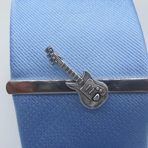 Guitar tie clip guitar gift for men guitar gifts for him secret Santa him gift for dad guitar tie pin guitar tie bar
