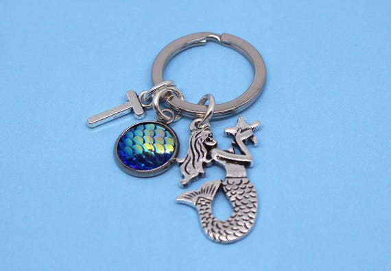 Mermaid keychain mermaid key ring mermaid keyring mermaid key | Etsy