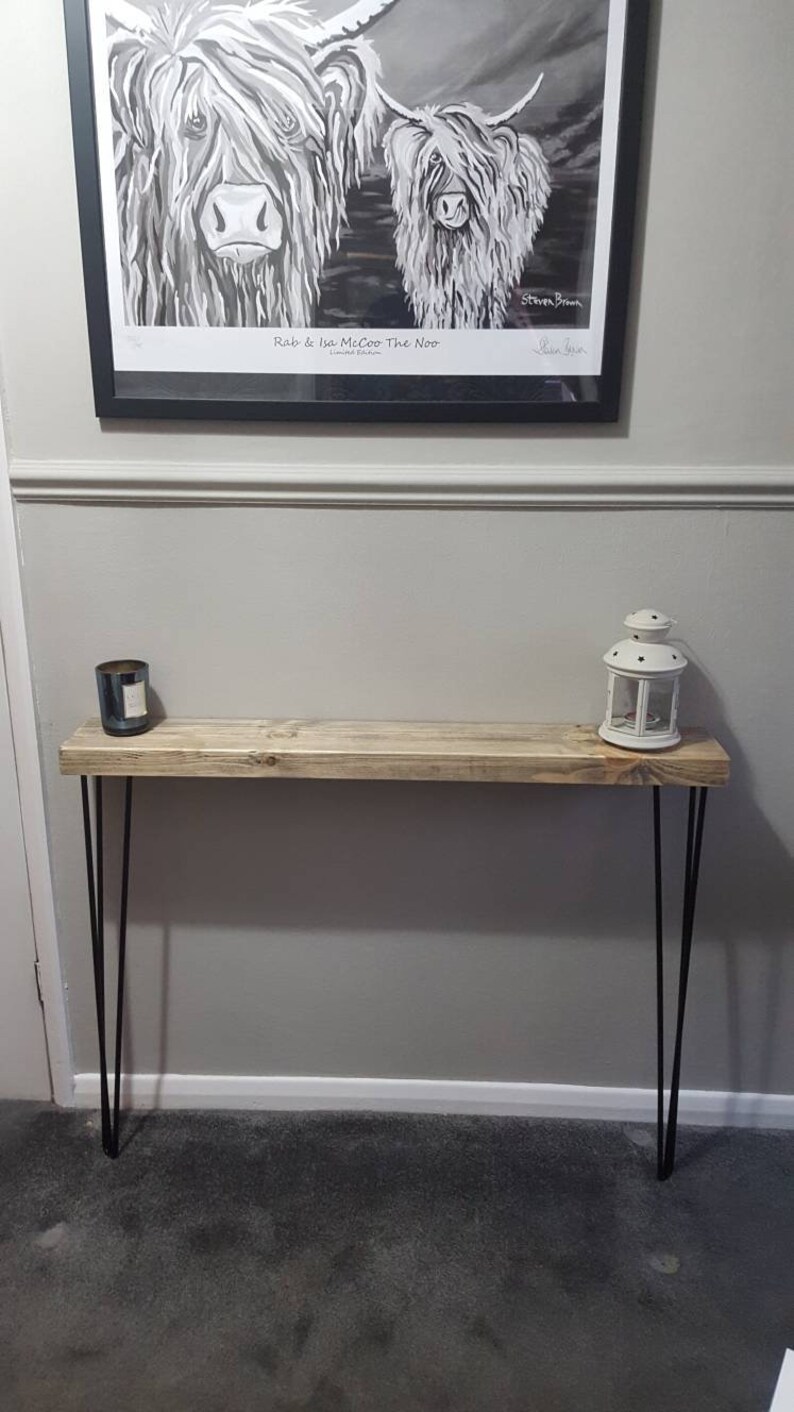 Hairpin Leg Console Hallway Table Shelf Etsy UK