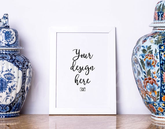 White Frame Mockup Styled Frame Mockup Vertical Frame Mock
