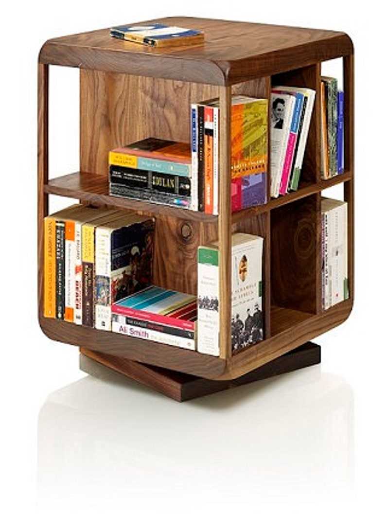 Bespoke Revolving Bookshelf Solid Wood Etsy