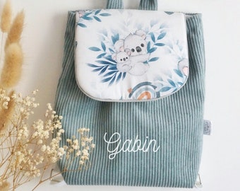 Sac à dos en velours côtelé - maternelle/crèche/bébé/enfant [SUR COMMANDE]