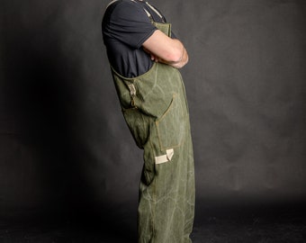 Brooklyn Street Style Salopette Baggy Green Heavy Duty