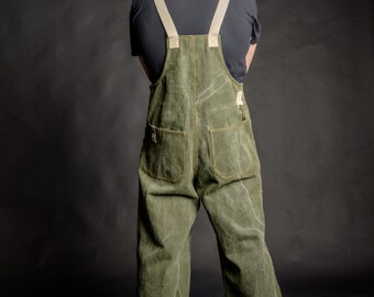 Brooklyn Street Style Salopette Baggy Green Heavy Duty