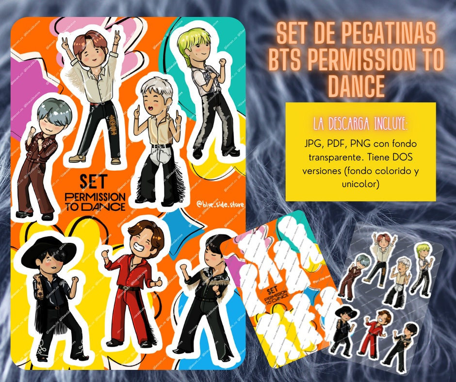 bts stickers ptd imprimibles plantilla de pegatinas bts etsy