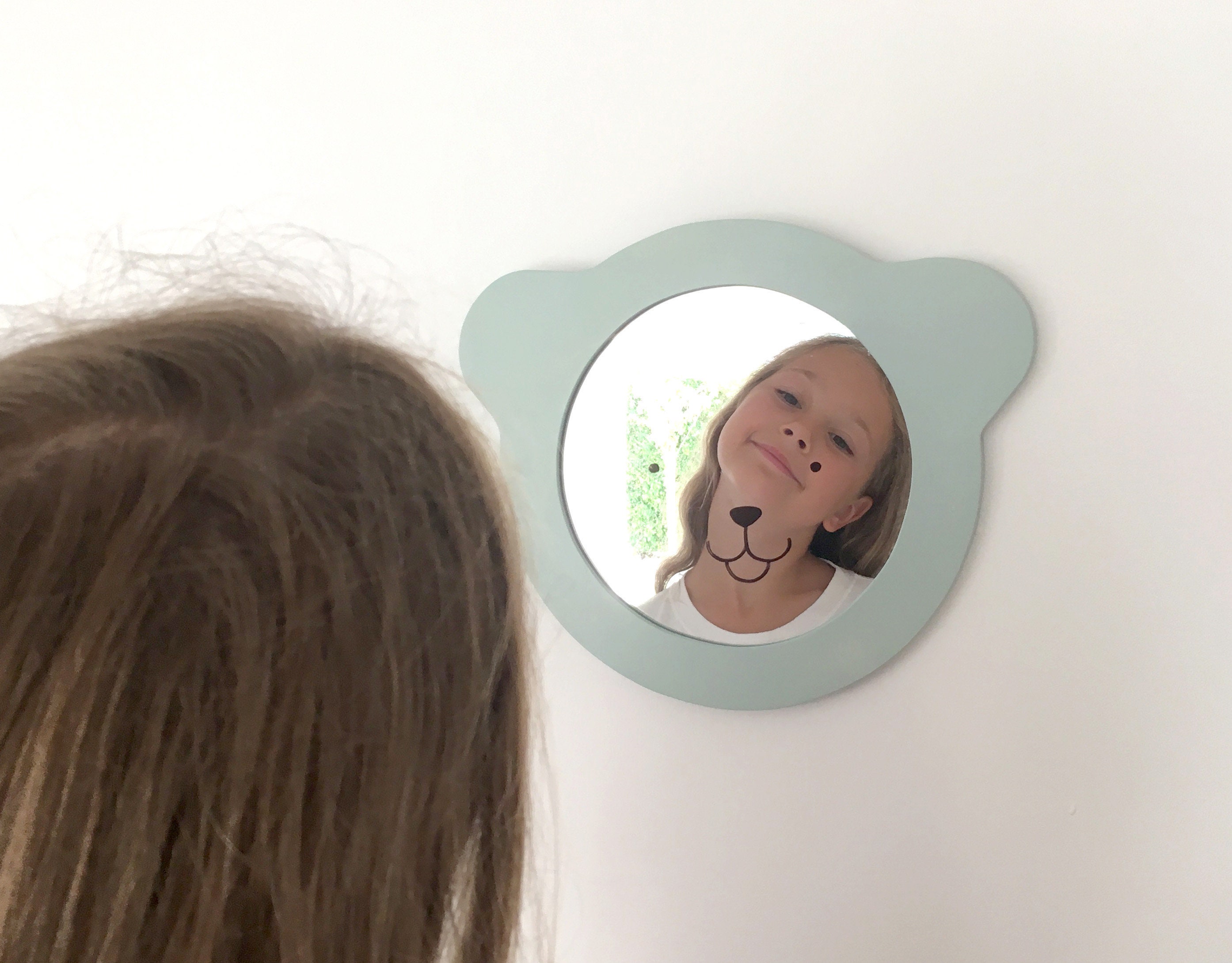 Miroir en Bois Ourson Roudoudou, Collection Miroir Mon Beau Miroir Made in France Plumesetconfettis