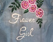 Flower Girl Hand Painted Floral Jacket