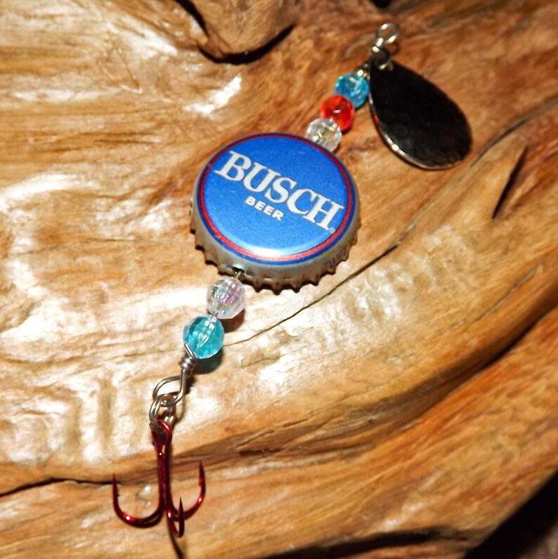 Bottle Cap Fishing Spinner Lures Busch Seagram's Michelob Etsy