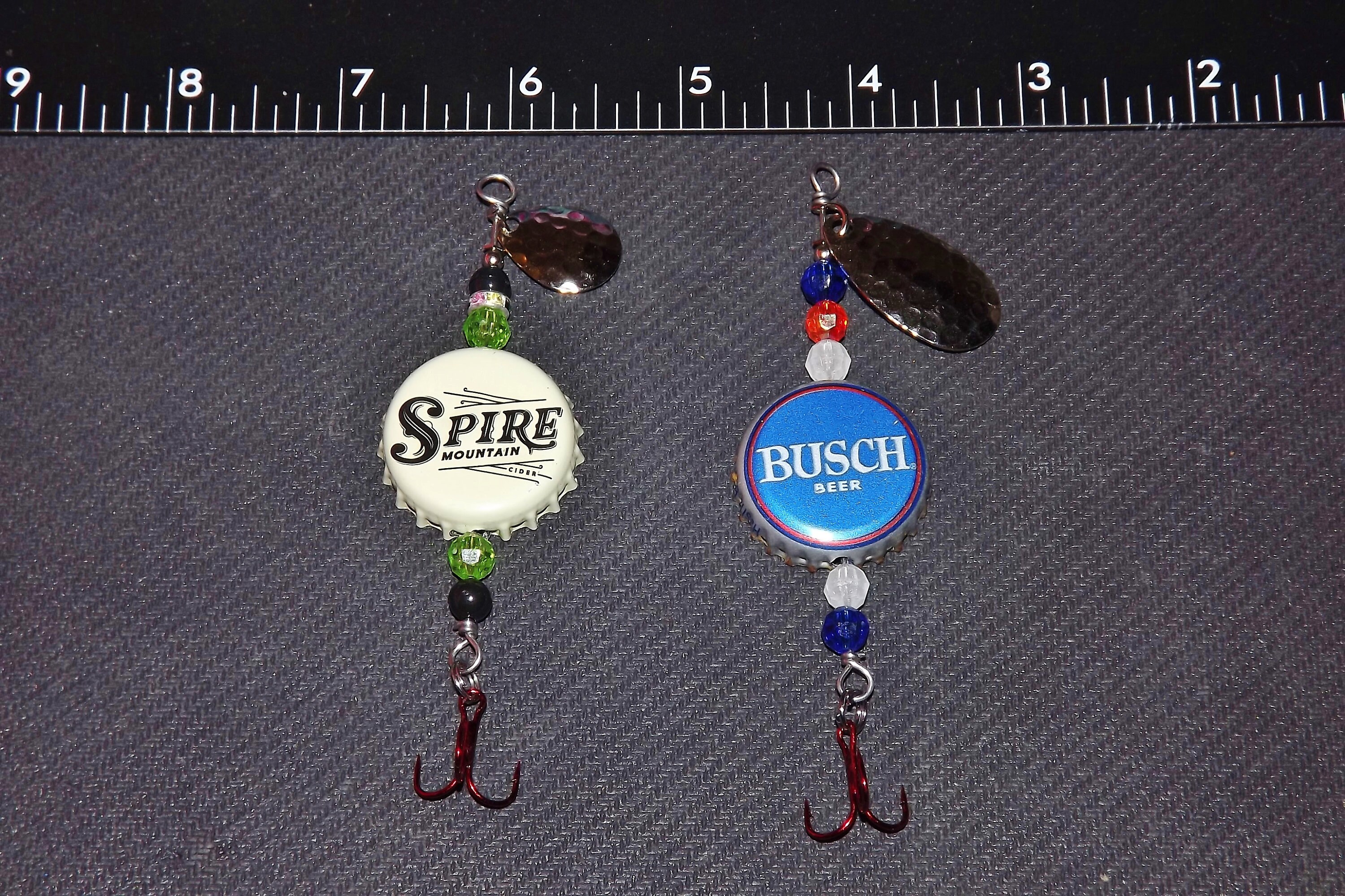 Bottle Cap Fishing Spinner Lures Busch Seagram's Michelob Etsy